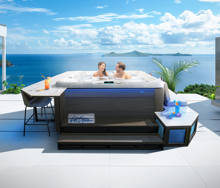 Calspas hot tub being used in a family setting - Torrance